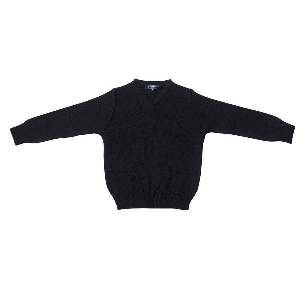 Navy V-Neck Sweater - Bernardi Club