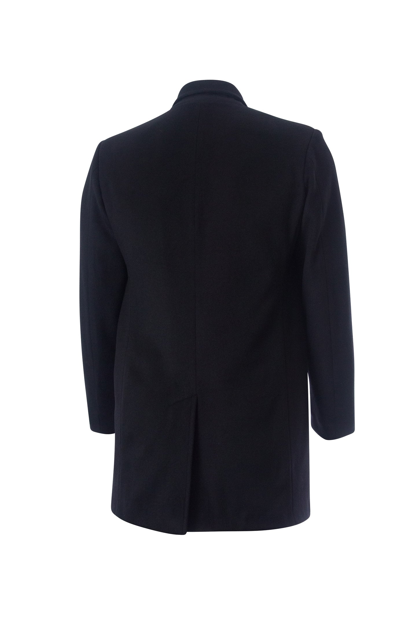 Boys Short Black Wool Coat