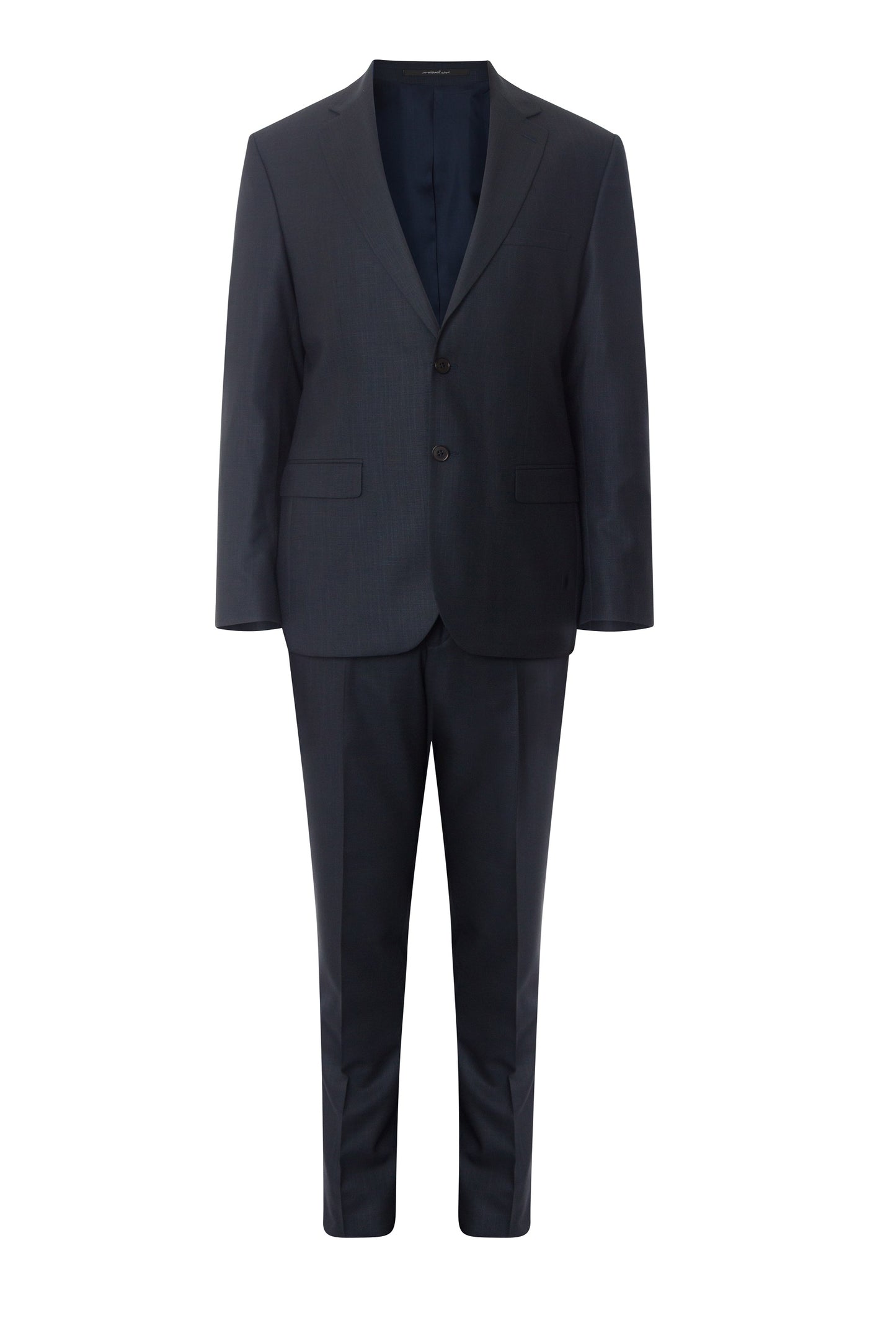 Mens Patterned Dark Navy Suit