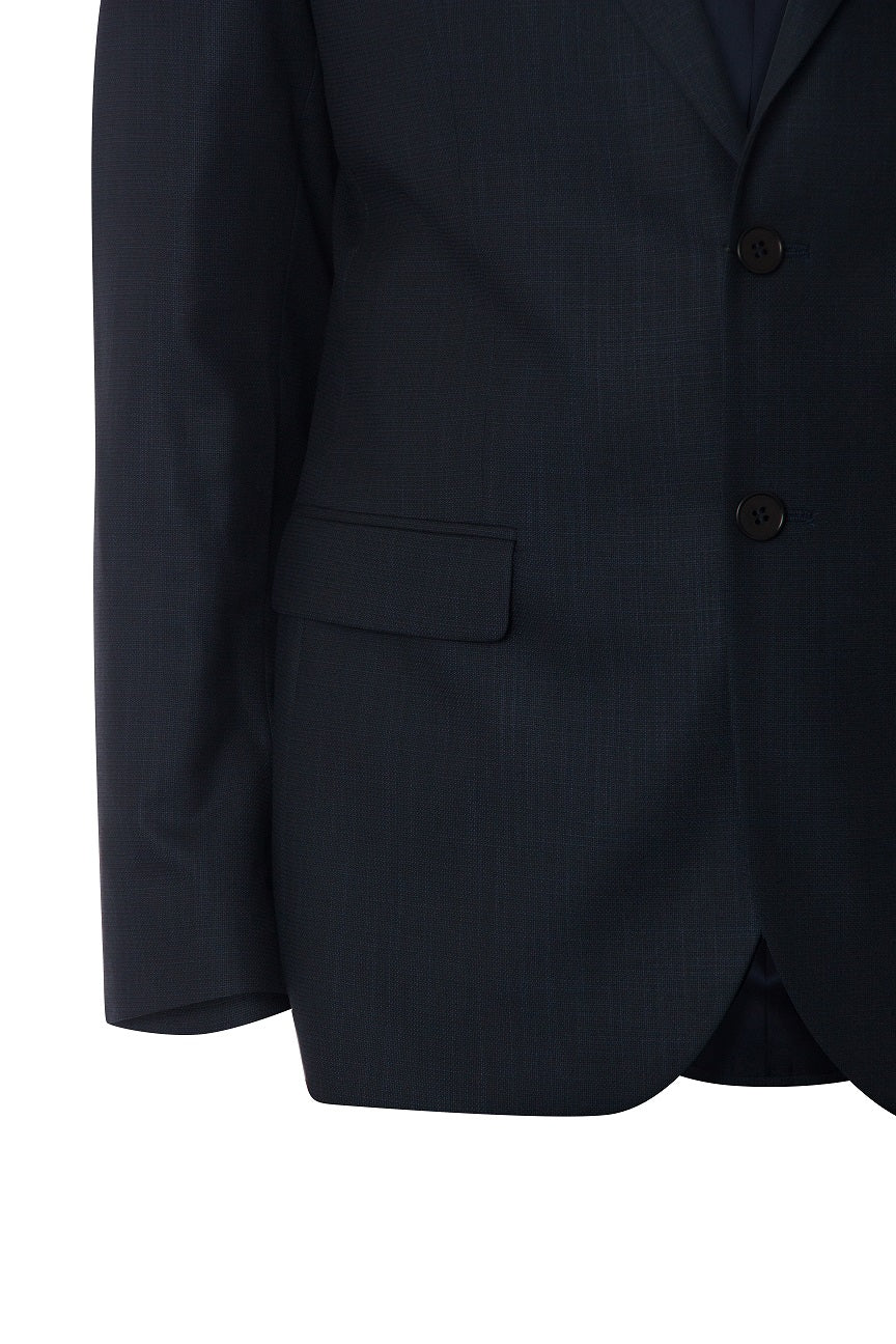 Mens Patterned Dark Navy Suit
